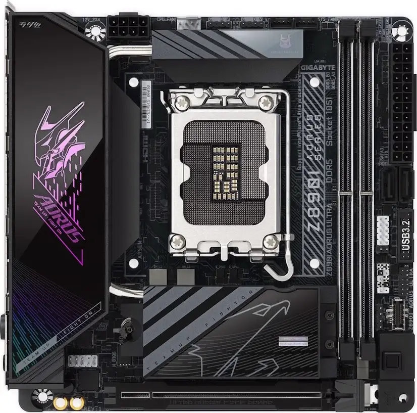 Montaje Placas Base Gigabyte Z890I AORUS ULTRA Gaming PC Las Tablas Montaje Placa Base Gigabyte Z890I AORUS ULTRA Gaming PC Las Tablas